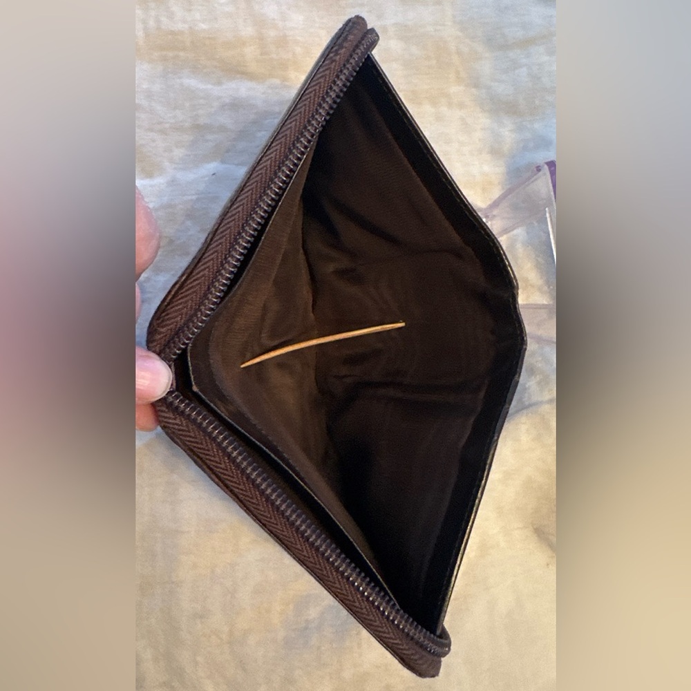 Prada Brown Leather Zip Around Wallet - Picture 14 of 16